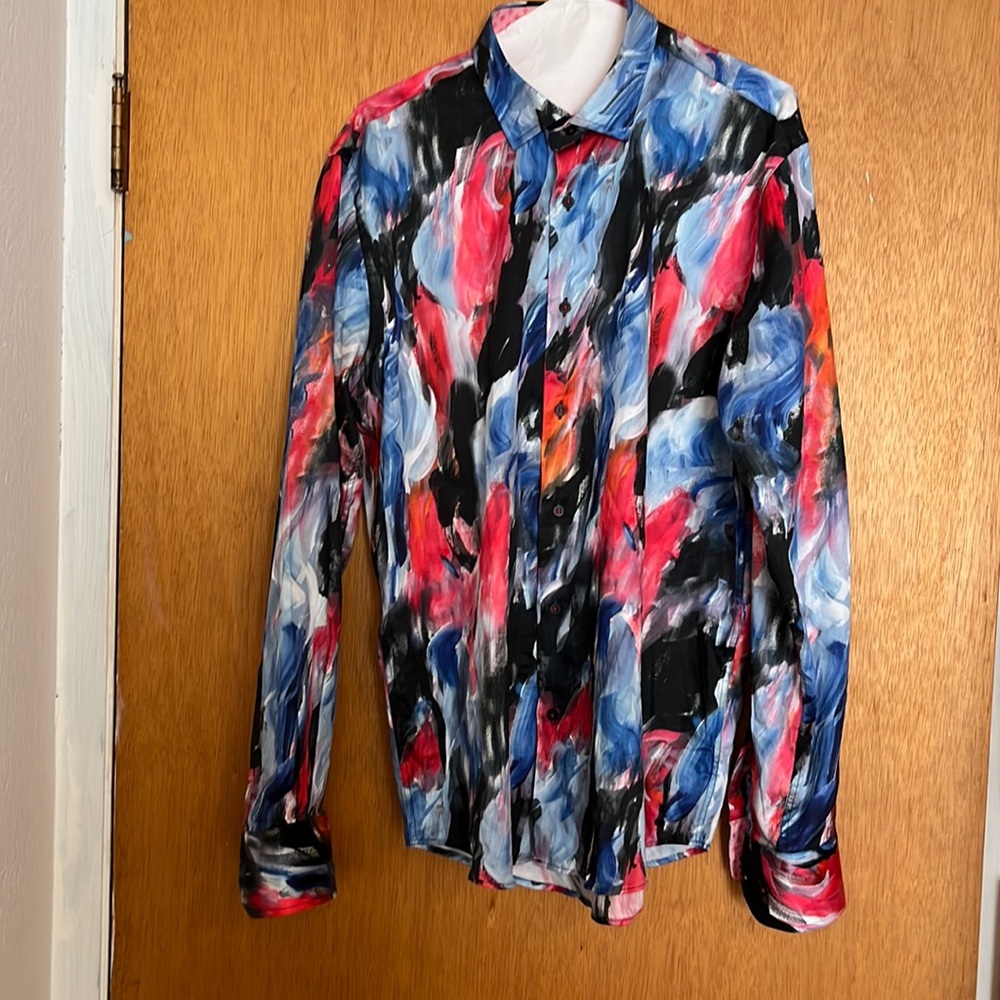 Mizumi Coture Men’s Large Button Down. Multi colored